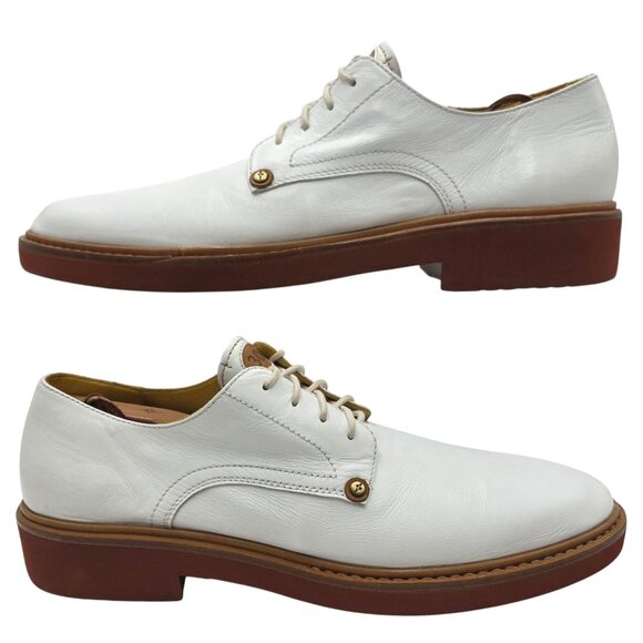 Paciotti 308 Madison Mens 11 / 10 UK White Leather Derby Dress Casual Oxfords - Picture 3 of 10